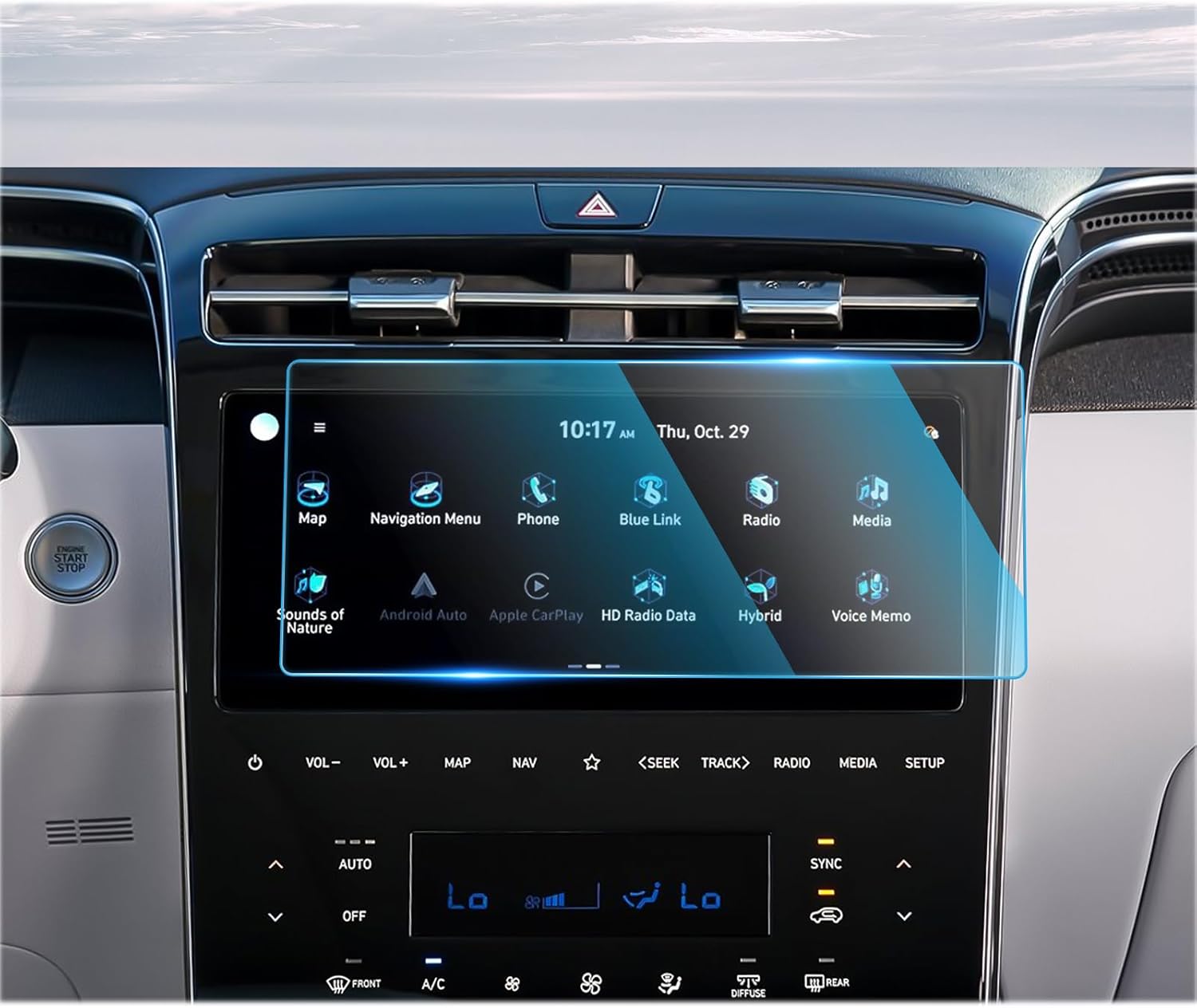 CDEFG Para Hyundai Tucson y Santa Cruz para Kia K5 y Forte Accesorios Protector de pantalla Cubierta de pantalla de radio de navegación 2024 2023