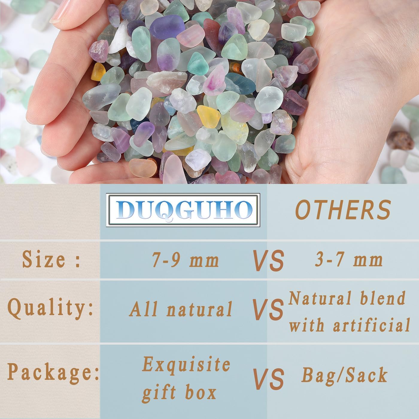 DUQGUHO Rocas decorativas para acuario, grava, cristales de fluorita natural, rocas a granel, grava para plantas, suministros de terrario, pecera