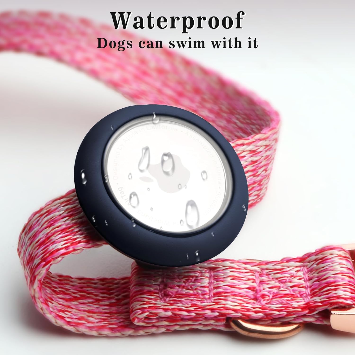 Soporte AirTag para collar de perro, WINSEE Apple AirTag Dog Tracker, funda antipérdida para AirTag para perros y gatos (paquete de 1)