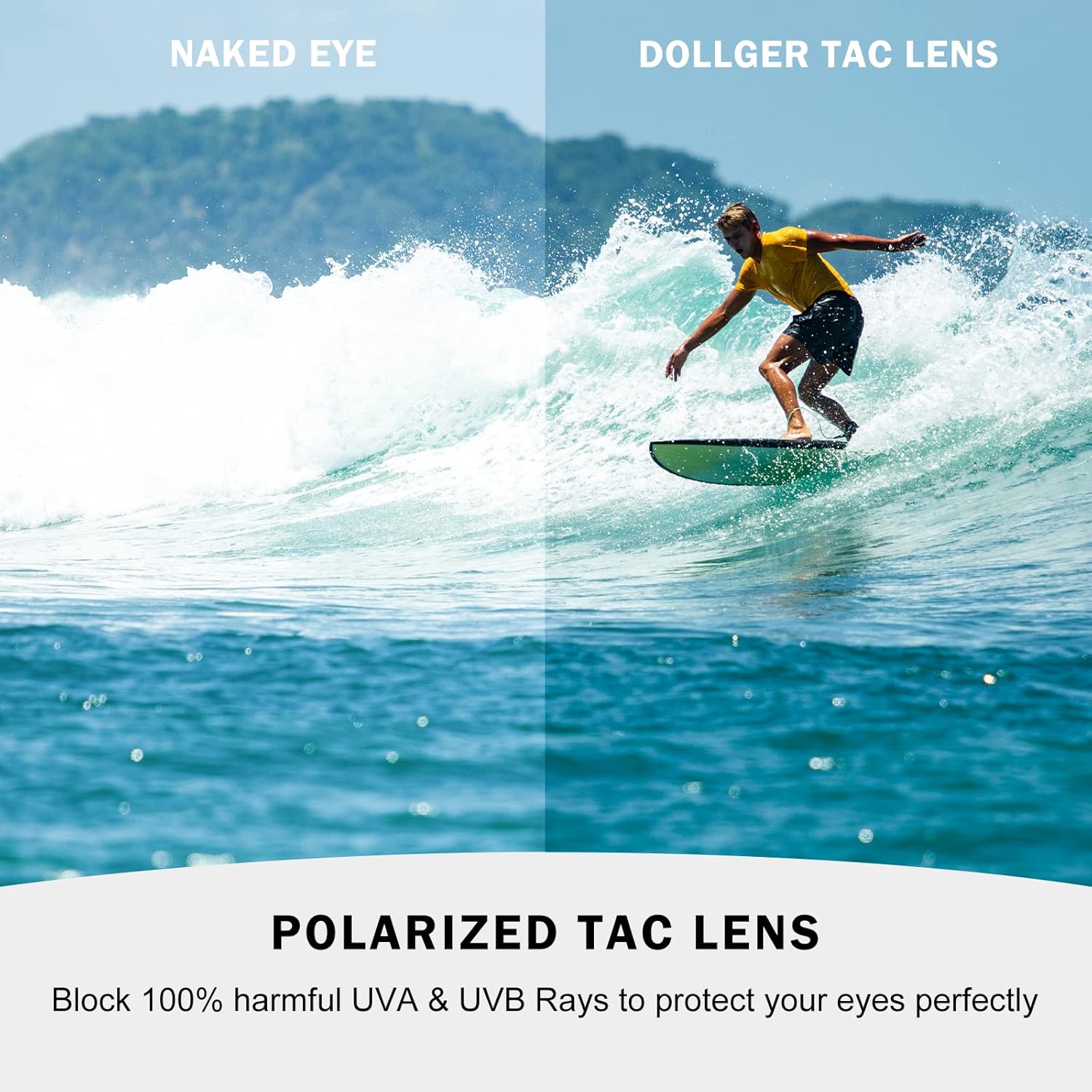 Dollger Lentes de sol deportivos polarizados para hombres y mujeres, protección UV400, para correr, pesca, ciclismo, conducción, golf