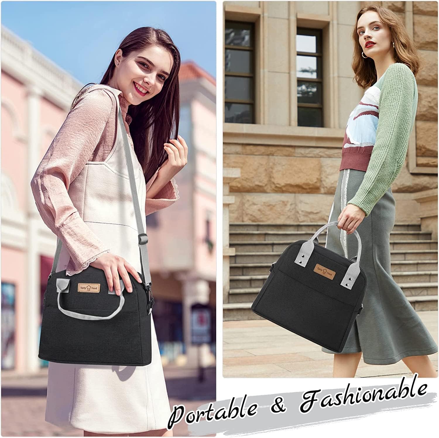 Bolsa de almuerzo multicolor portátil con película de aluminio Bolsa térmica de picnic más fresco