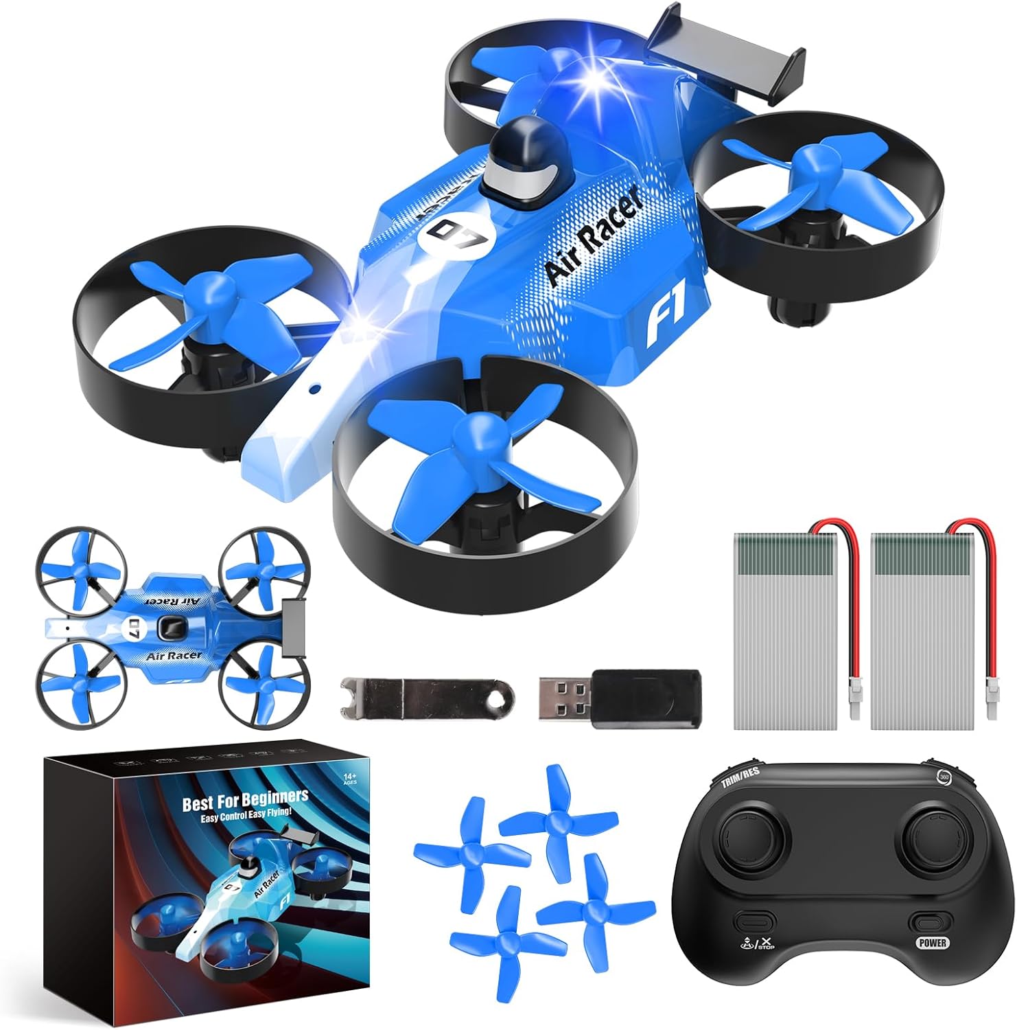 Drones para niños, mini dron para principiantes, pequeño RC Quadcopter RC Quadcopter RC juguete para adultos con interruptor de modo dual