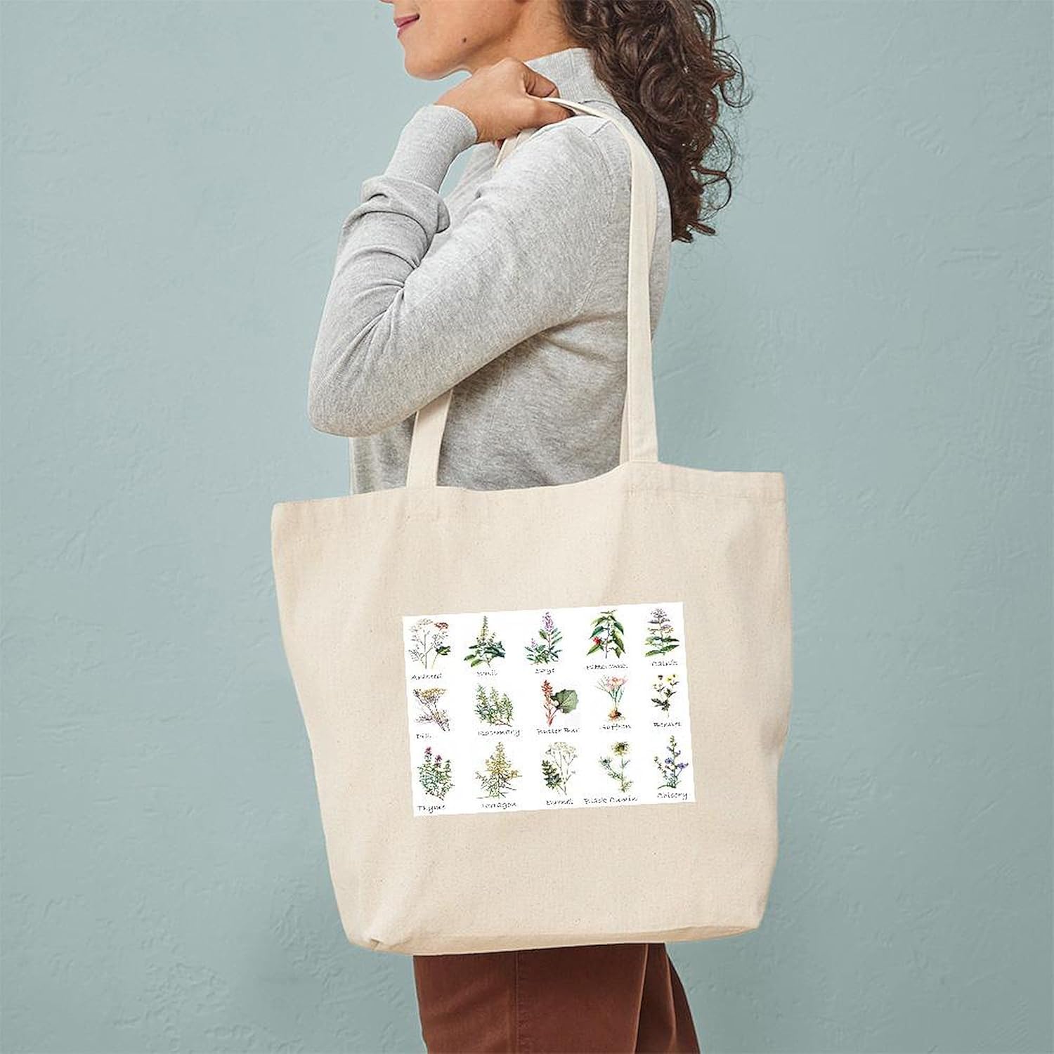 CafePress Bolsa de asas de lona natural, bolsa de compras de tela