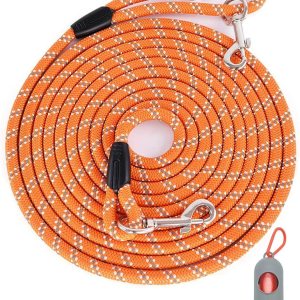 Correa larga para entrenamiento de perros de 10 pies, 16 pies, 30 pies, 50 pies, 100 pies, cuerda de hilos reflectantes, correa resistente para Correa larga para entrenamiento de perros de 10 pies, 16 pies, 30 pies, 50 pies, 100 pies, cuerda de hilos reflectantes, correa resistente para