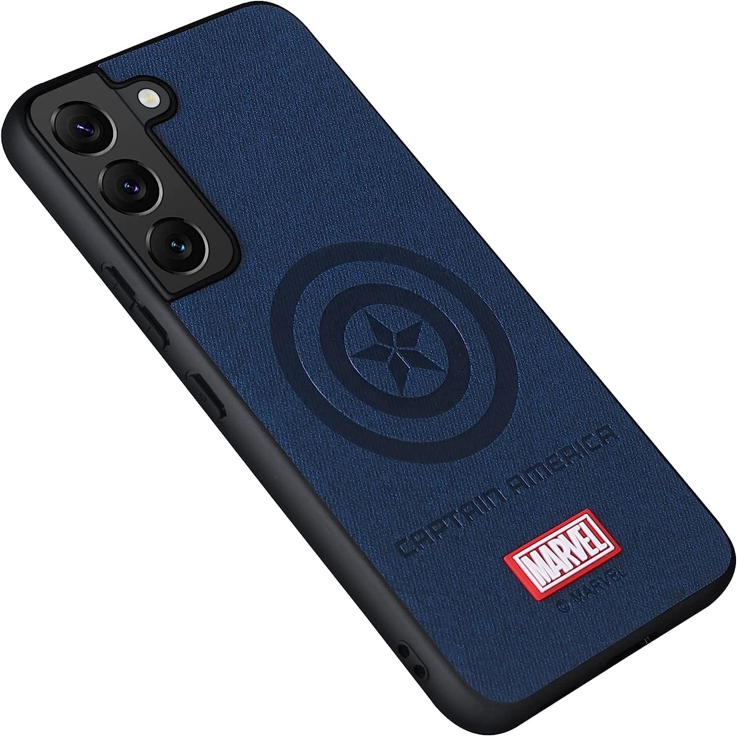 IRON SPIDER Funda para Galaxy S23 Plus 5G, con personaje de superhéroe, compatible con Samsung S23 Plus, funda de piel, color azul
