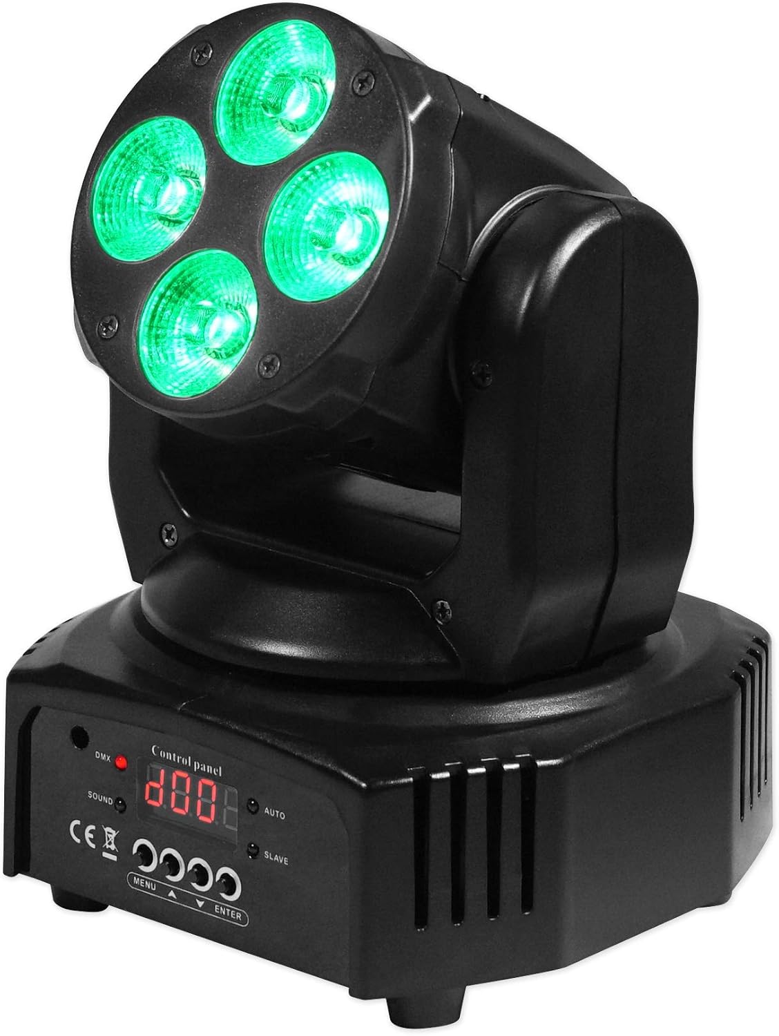 (2) Rockville RockOn-7 40w RGBW Cabezal móvil DMX Spot Beam Stage Club Light+Remote