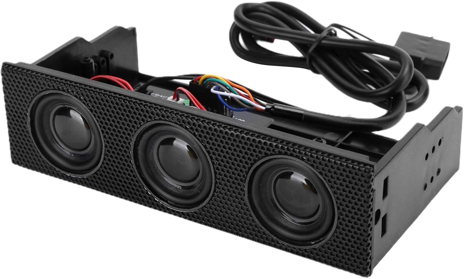 Zopsc 5.25in Panel frontal USB PC Panel frontal Altavoz estéreo envolvente computadora caso incorporado Mic altavoz STW9005