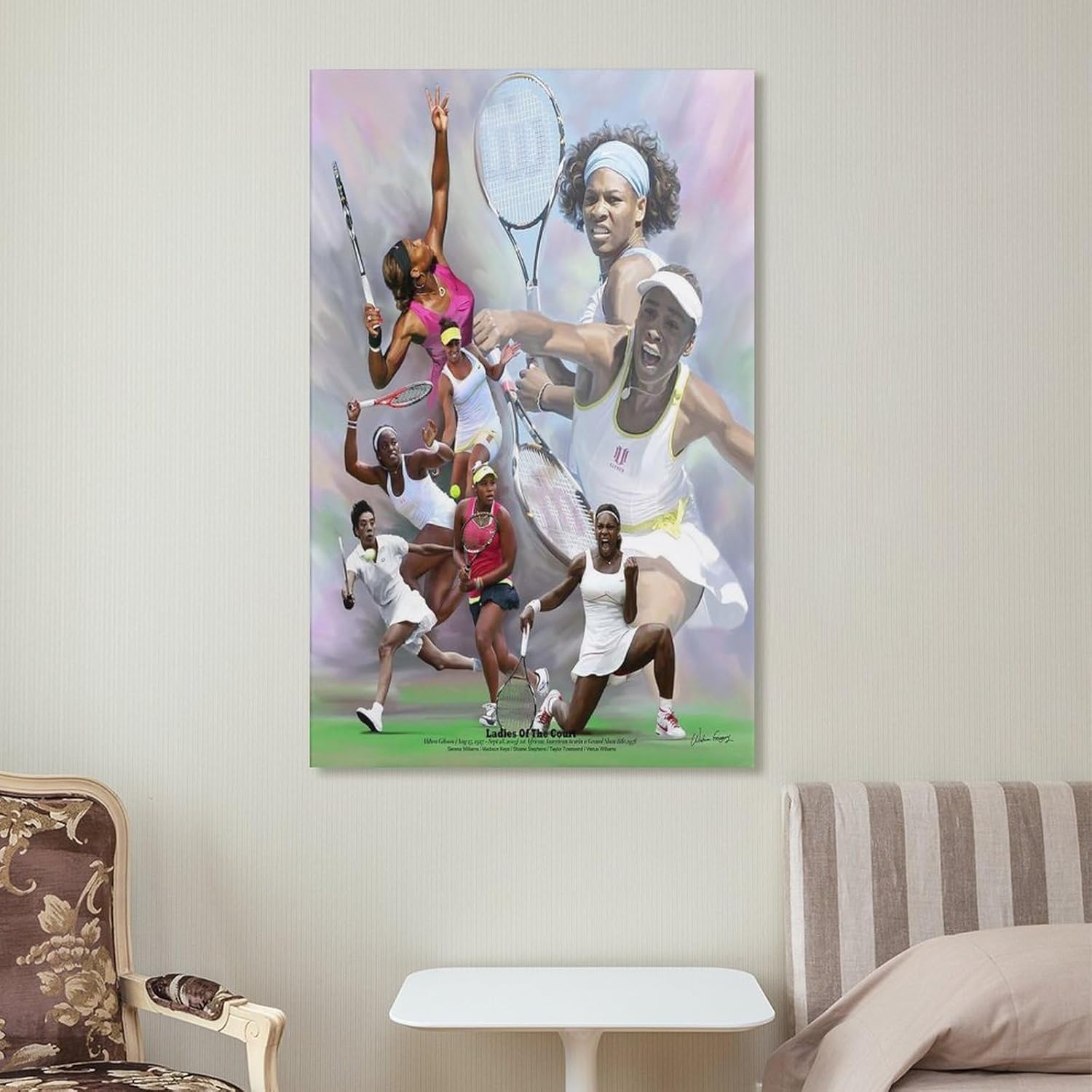 Póster deportivo de Coco Gauff famoso jugador de tenis (9) póster de pintura de pared, póster impreso en lienzo, obras de arte, decoración de
