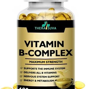 Thera SUVA Max Strength Vitamina B Complex + CoQ10 + Vitamina C – Suplemento para energía, apoyo al metabolismo, 120 cápsulas blandas, suministro Thera SUVA Max Strength Vitamina B Complex + CoQ10 + Vitamina C – Suplemento para energía, apoyo al metabolismo, 120 cápsulas blandas, suministro