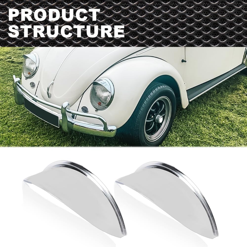Par de viseras para faros delanteros, 7 pulgadas, protectores cromados resistentes, tapacubos personalizados para coche