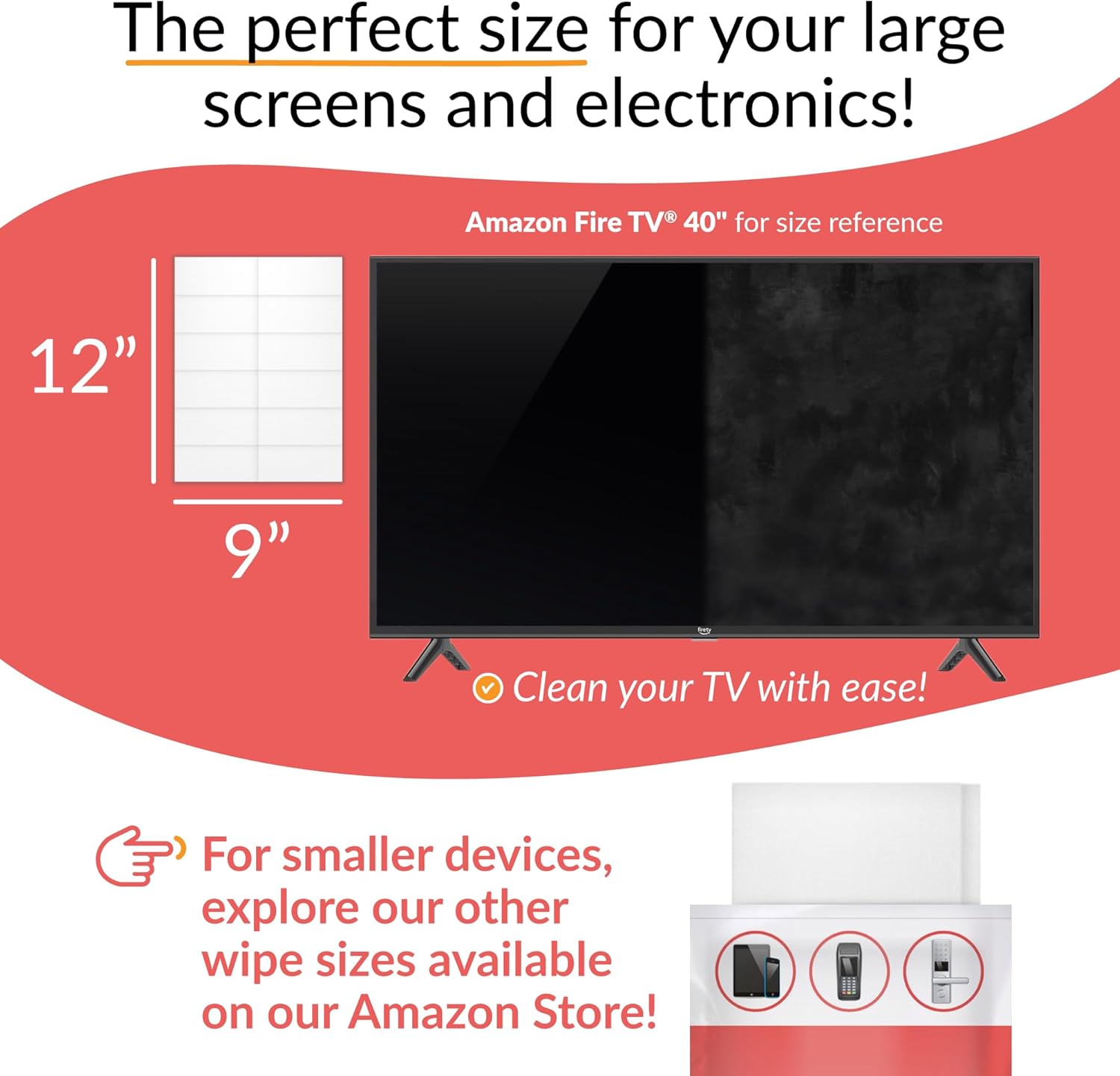 iCloth 70% IPA Screen Cleaning Wipes Safe for All Screens, Pro-Grade, Individually Wrapped, 1 Wipe Can Clean Several Screens, Displays, TV’s or
