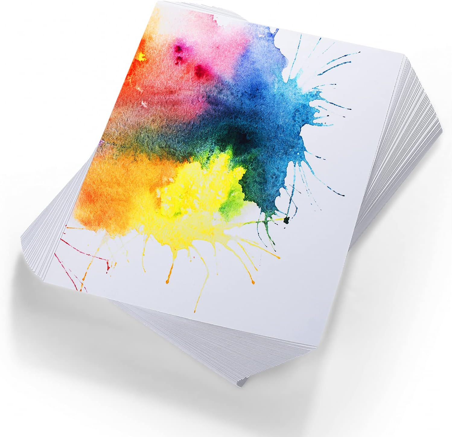 TecUnite 60 hojas de papel de acuarela para niños, papel de pintura de prensa en frío blanco a granel para niños, acuarelista, dibujo, estudiante,