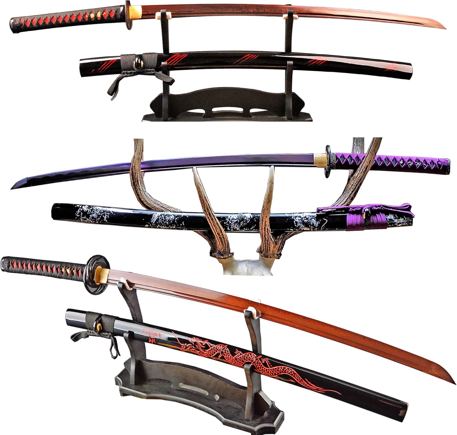Samurai Sword – Espada katana forjada a mano auténtica, espada de anime, espadas japonesas, proceso de endurecimiento tradicional, perfecta para