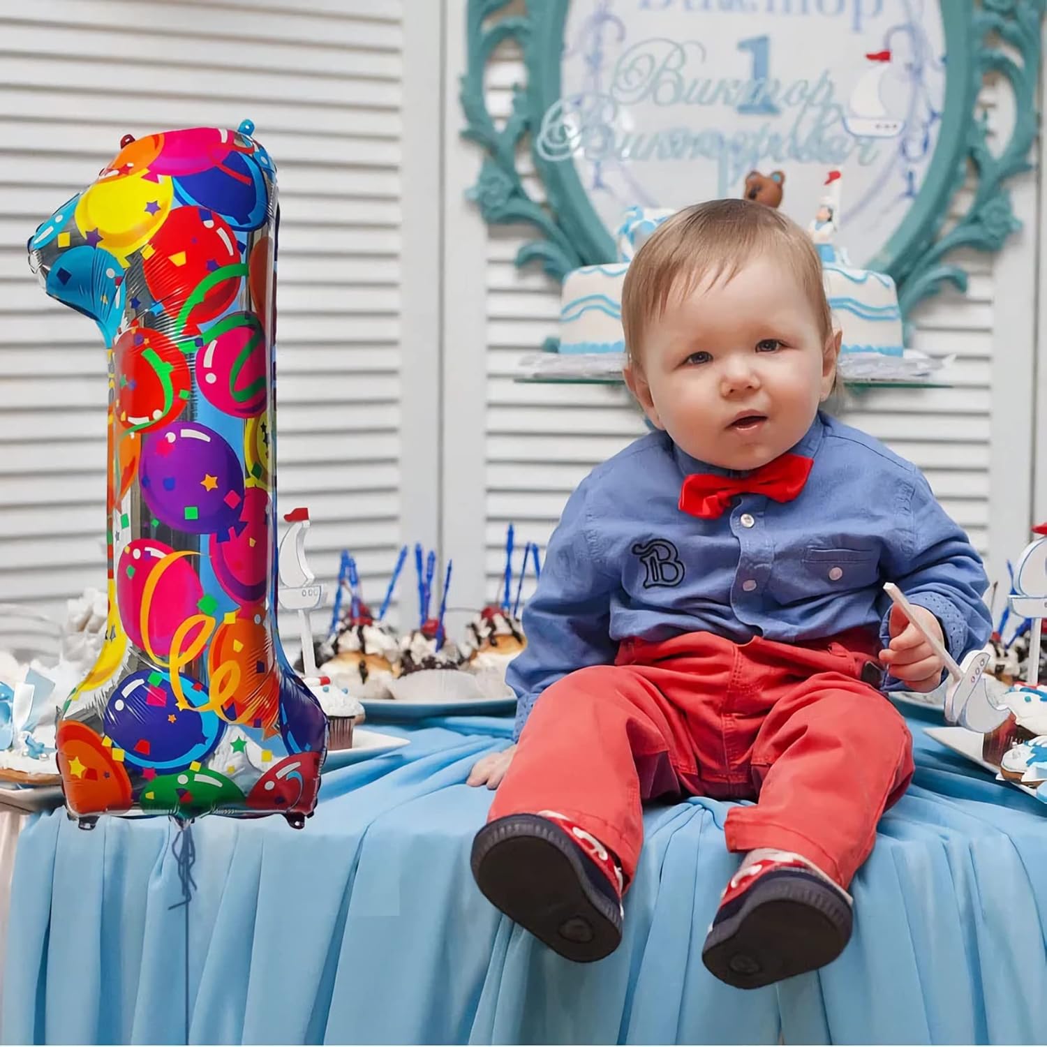 Globos del número 7 arcoíris para decoraciones de cumpleaños de 7 años, 40 pulgadas, globos de neón de números grandes, globos iridiscentes 7, globo
