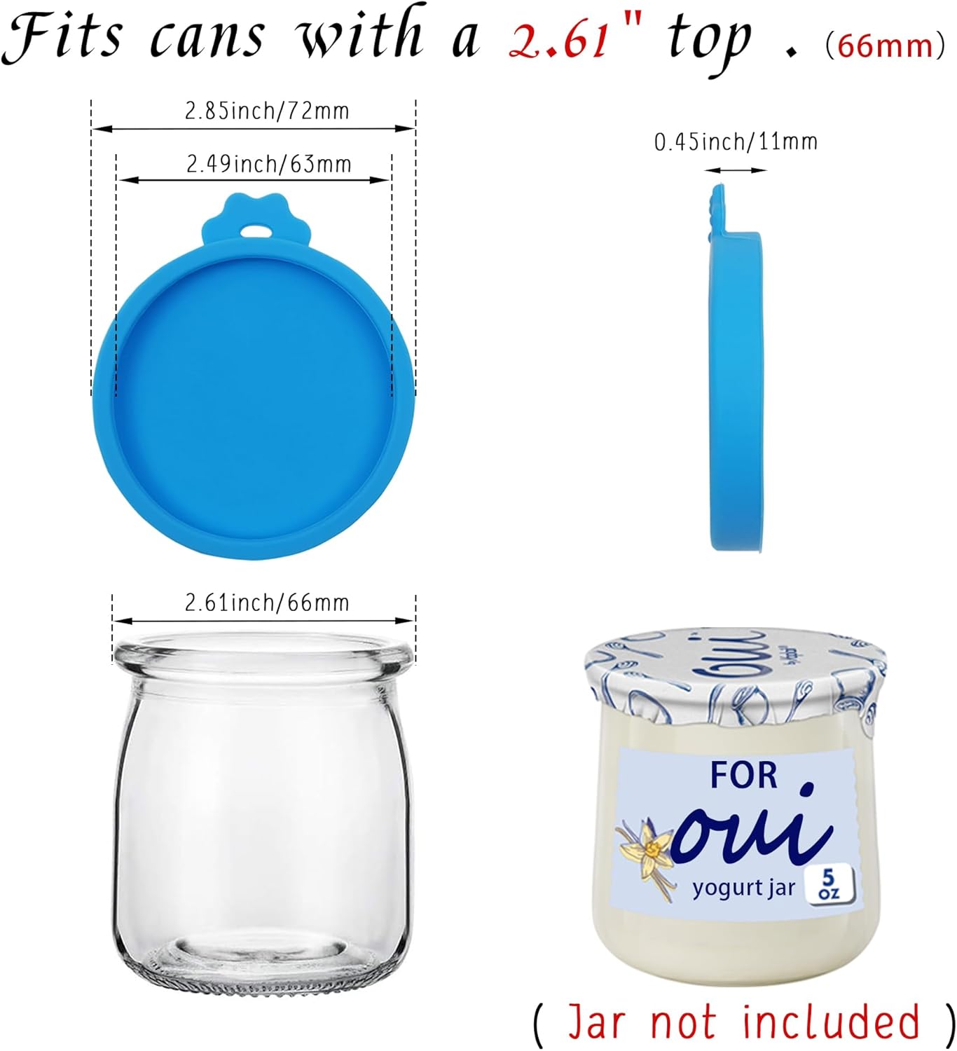 Oui – Tapas para tarros de yogur  Paquete de 24 tapas Oui para contenedor de yogur Yoplait  y 24 etiquetas de botella de yogur Oui y 1 bolígrafo,
