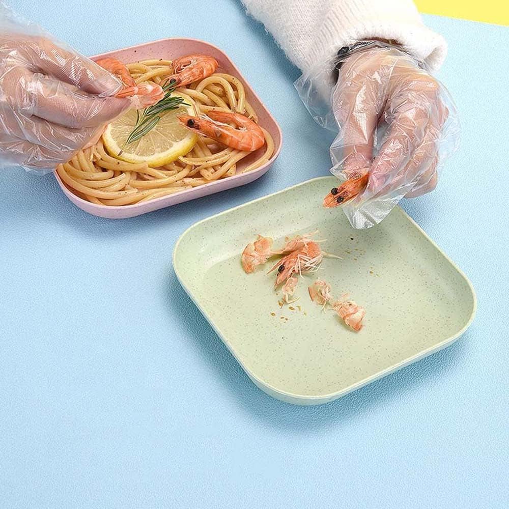 1 mini platos ligeros de paja de trigo reutilizables, aptos para lavavajillas y microondas, platos llanos irrompibles, sin BPA, para niños, adultos,