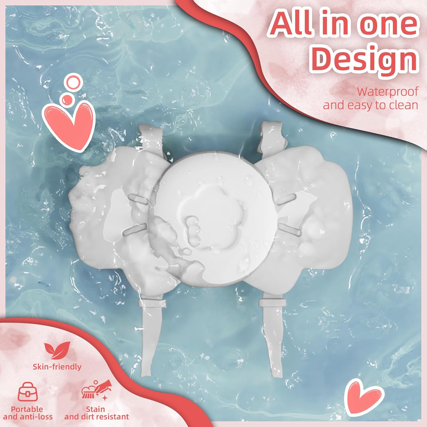 Nearockle Soporte para Airtag impermeable, paquete de 4 fundas de silicona para rastreador GPS Airtag Apple, cuerpo completo cubierto con diseño de