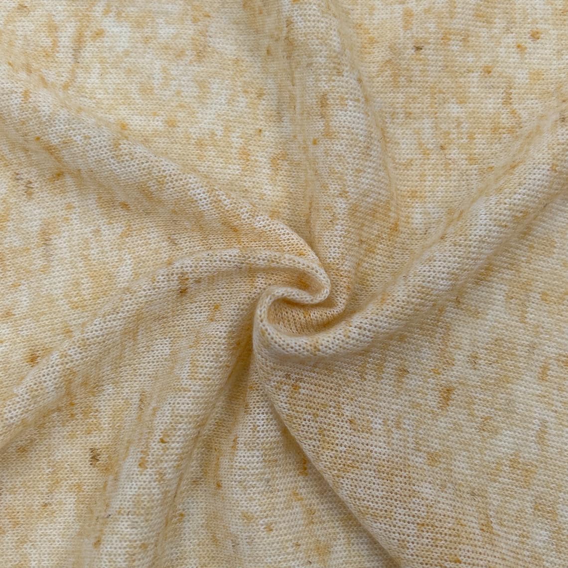 Stylish FABRIC Jersey Knit Triblend Stretch con textura de dos tonos, tela de ropa, ropa casual, proyectos de bricolaje, amarillo 1 yarda