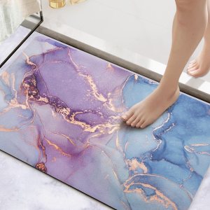 DEXI Alfombra de baño súper absorbente, ultrafina, de perfil bajo, antideslizante, de secado rápido, lavable para fregadero, ducha, inodoro, 17 x 32 DEXI Alfombra de baño súper absorbente, ultrafina, de perfil bajo, antideslizante, de secado rápido, lavable para fregadero, ducha, inodoro, 17 x 32