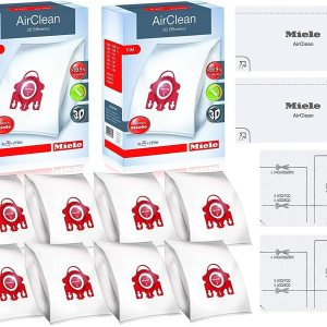 Bolsa de polvo Miele AirClean con eficiencia 3D, tipo FJM, 4 bolsas y 2 filtros Bolsa de polvo Miele AirClean con eficiencia 3D, tipo FJM, 4 bolsas y 2 filtros