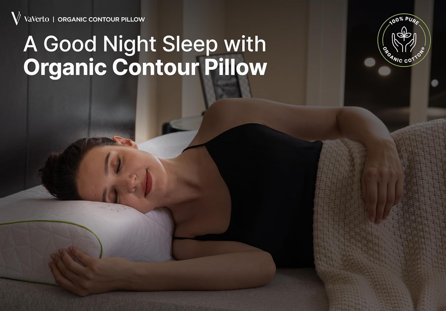 Vaverto Almohada ortopédica cervical para dormir de lado, contorno ajustable para aliviar el cuello y el dolor, ideal para dormir de lado, espalda y