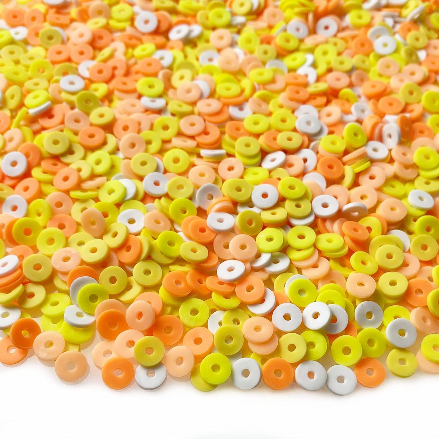 3000 cuentas de arcilla planas redondas de vinilo Heishi, cuentas espaciadoras de polímero para hacer joyas, pulseras, collares, colgantes,