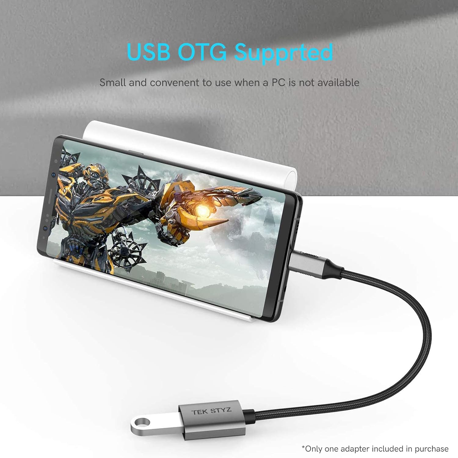 Tek Styz USB-C USB 3.0 adaptador funciona para Samsung Galaxy S8 OTG Tipo-CPD macho USB 3.0 convertidor hembra. (5 Gbps)