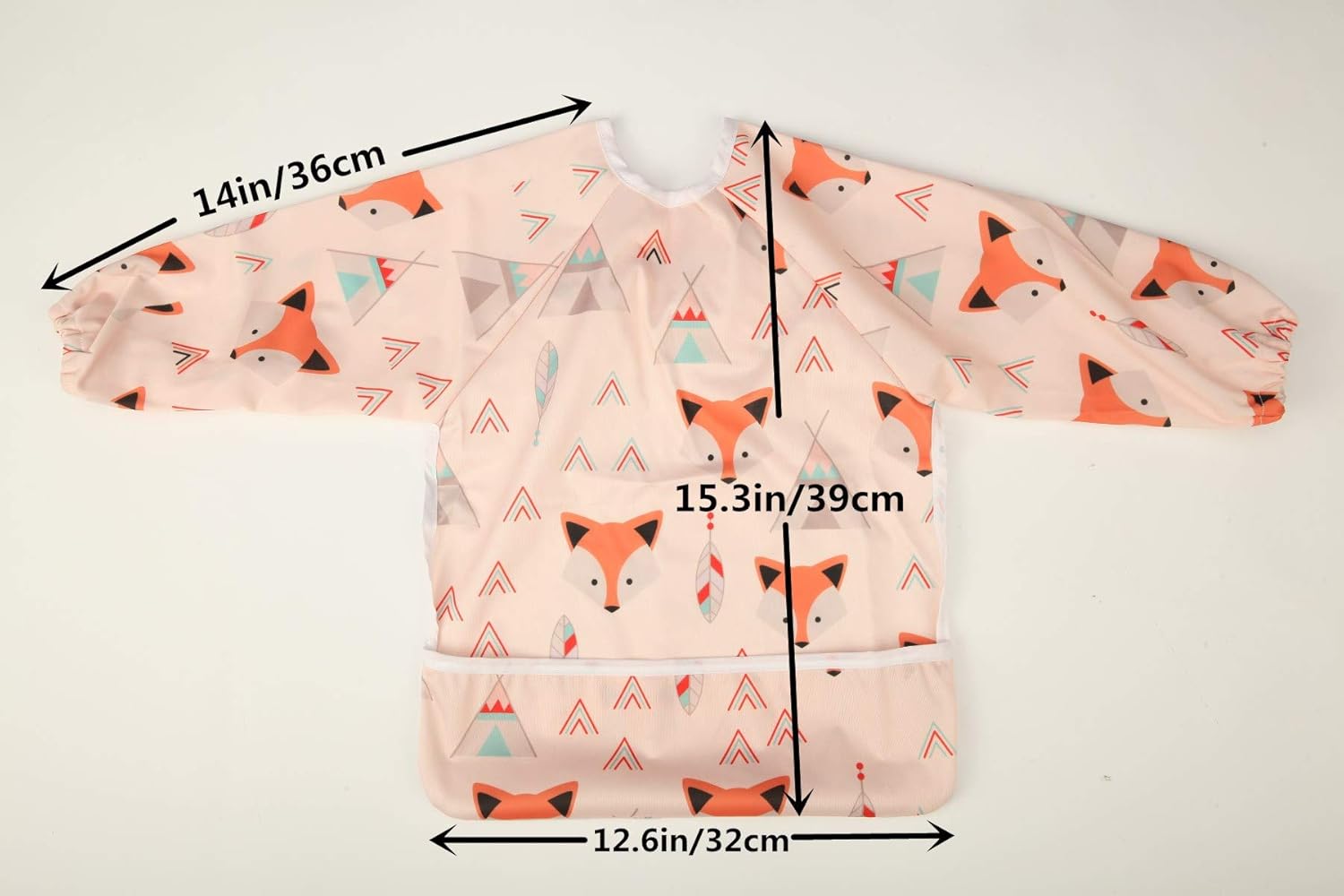 Sigzagor Camisa de manga con babero para bebé con bolsillo para niñas de 1 a 3 años (cactus flamenco)