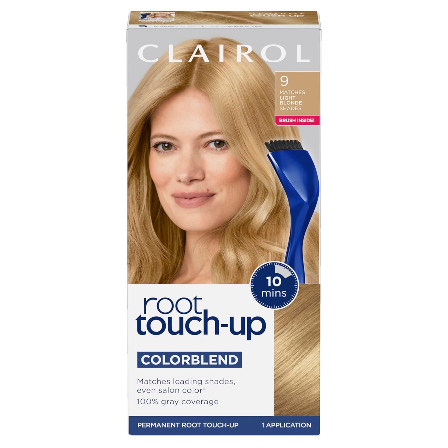 Clairol Root Touch-Up de Nice’n Easy – Tinte permanente para el cabello, color rubio claro 9, paquete de 1 unidad