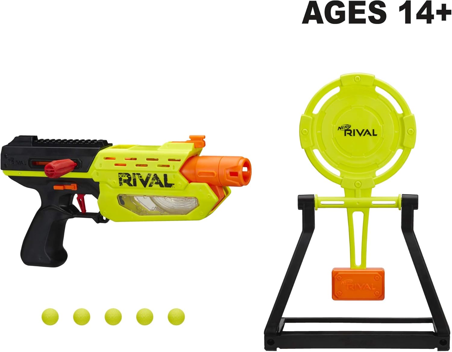 NERF Rival Mercury XIX-500 Edge Series Blaster con objetivo y 5 rondas