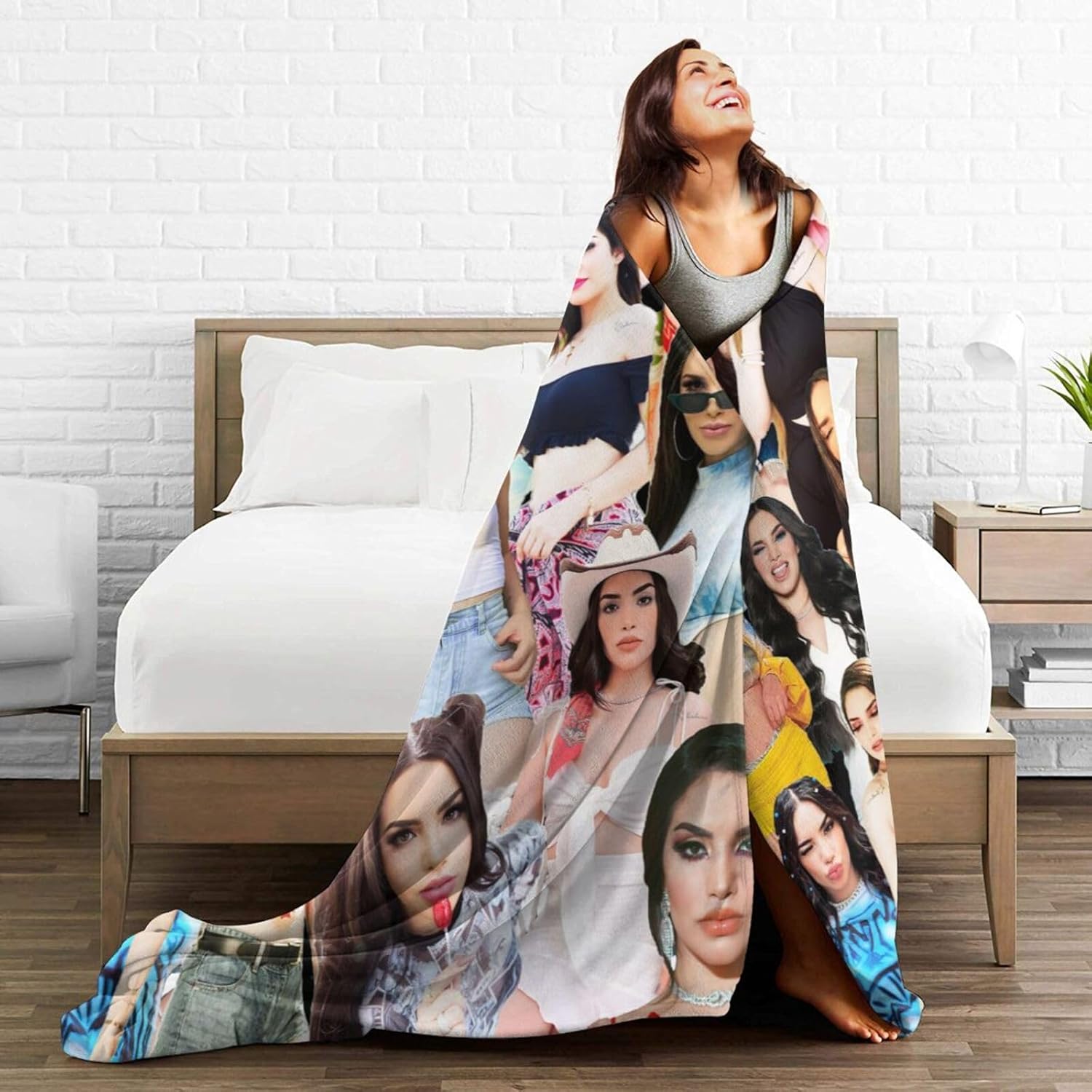 Kimberly Loaiza – Manta de lana suave y cómoda para sofá, oficina, coche, camping, yoga, viajes, decoración del hogar, acogedora manta de playa de
