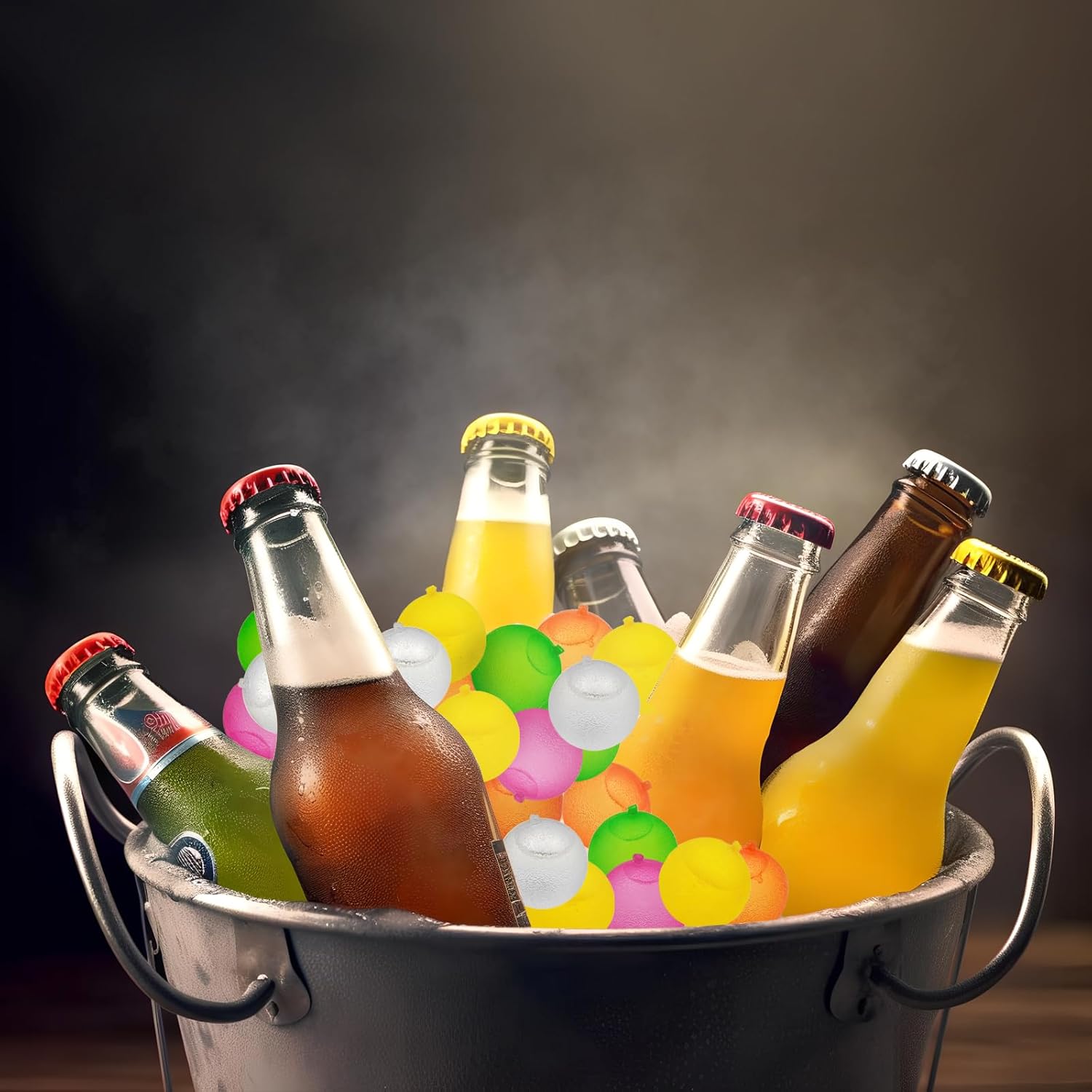 Paquete de 40 cubitos de hielo de plástico reutilizables para bebidas como whisky, vino o café, para mantener tu bebida fría durante más tiempo, se