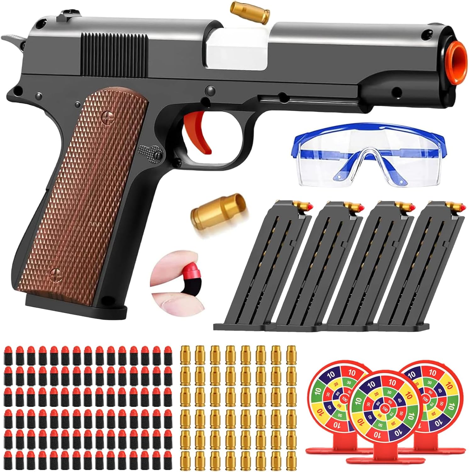 Pistola de juguete modelo educativo de balas de espuma suave, juegos de disparos de pistola de juguete suave, pistola de juguete de bala suave,