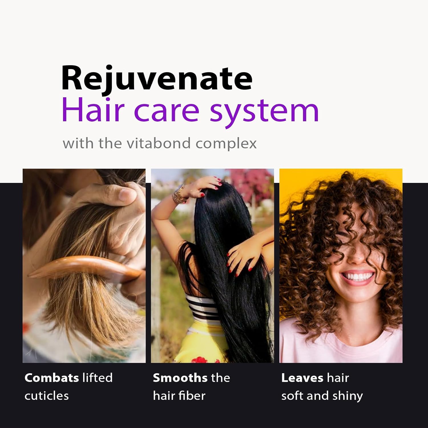 Carlucci  Champú Hidratante Rejuvenate, Fórmula Profesional Enriquecida Vitabond para cabello seco y opaco – 10 onzas