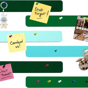 6 tiras rectangulares de corcho de fieltro con 35 alfileres, autoadhesivas, tablero de anuncios para oficina, escuela, hogar, decoración de pared, 6 tiras rectangulares de corcho de fieltro con 35 alfileres, autoadhesivas, tablero de anuncios para oficina, escuela, hogar, decoración de pared,