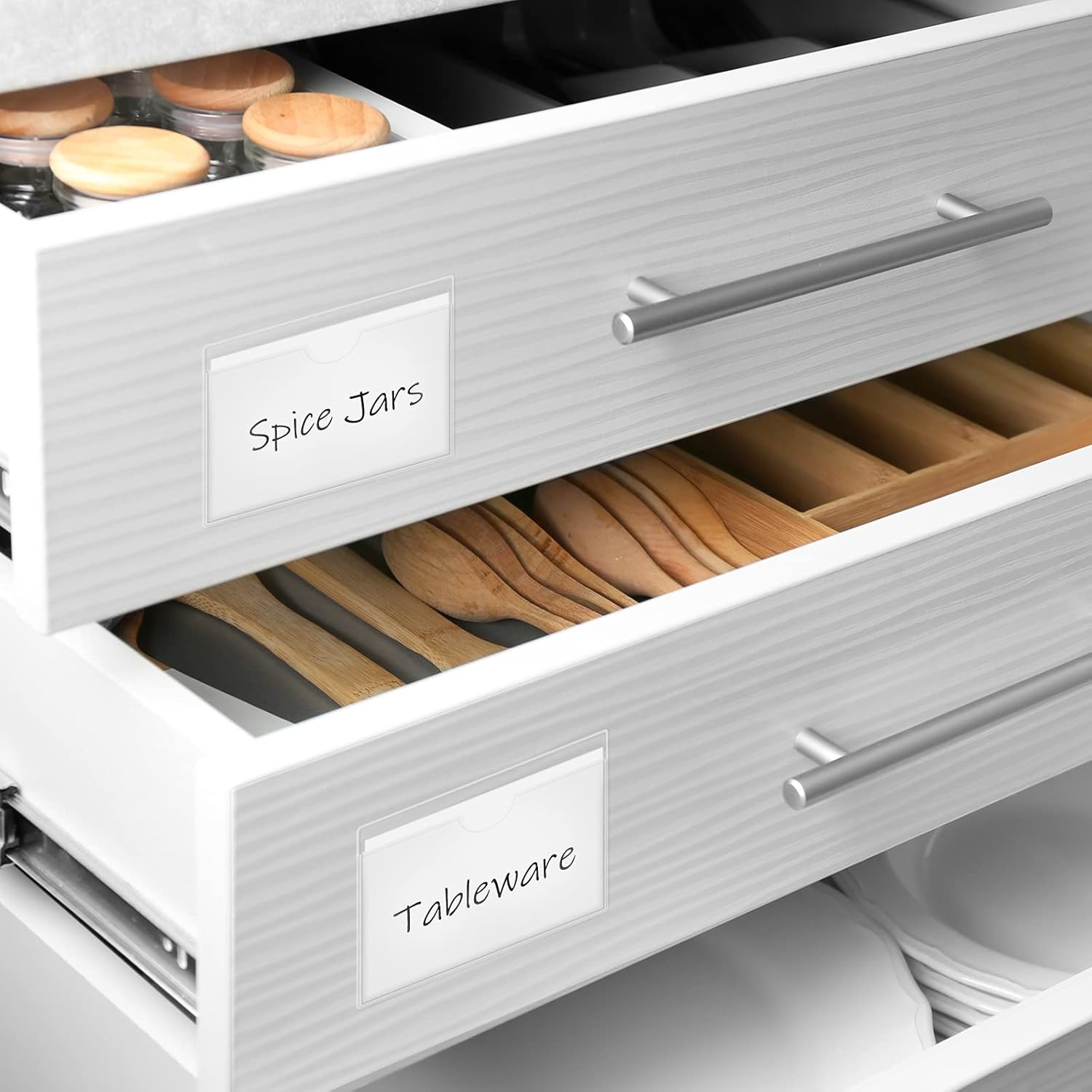 durony Paquete de 60 portatarjetas autoadhesivas para tarjetas, portatarjetas de plástico transparente con apertura superior para tarjetas de