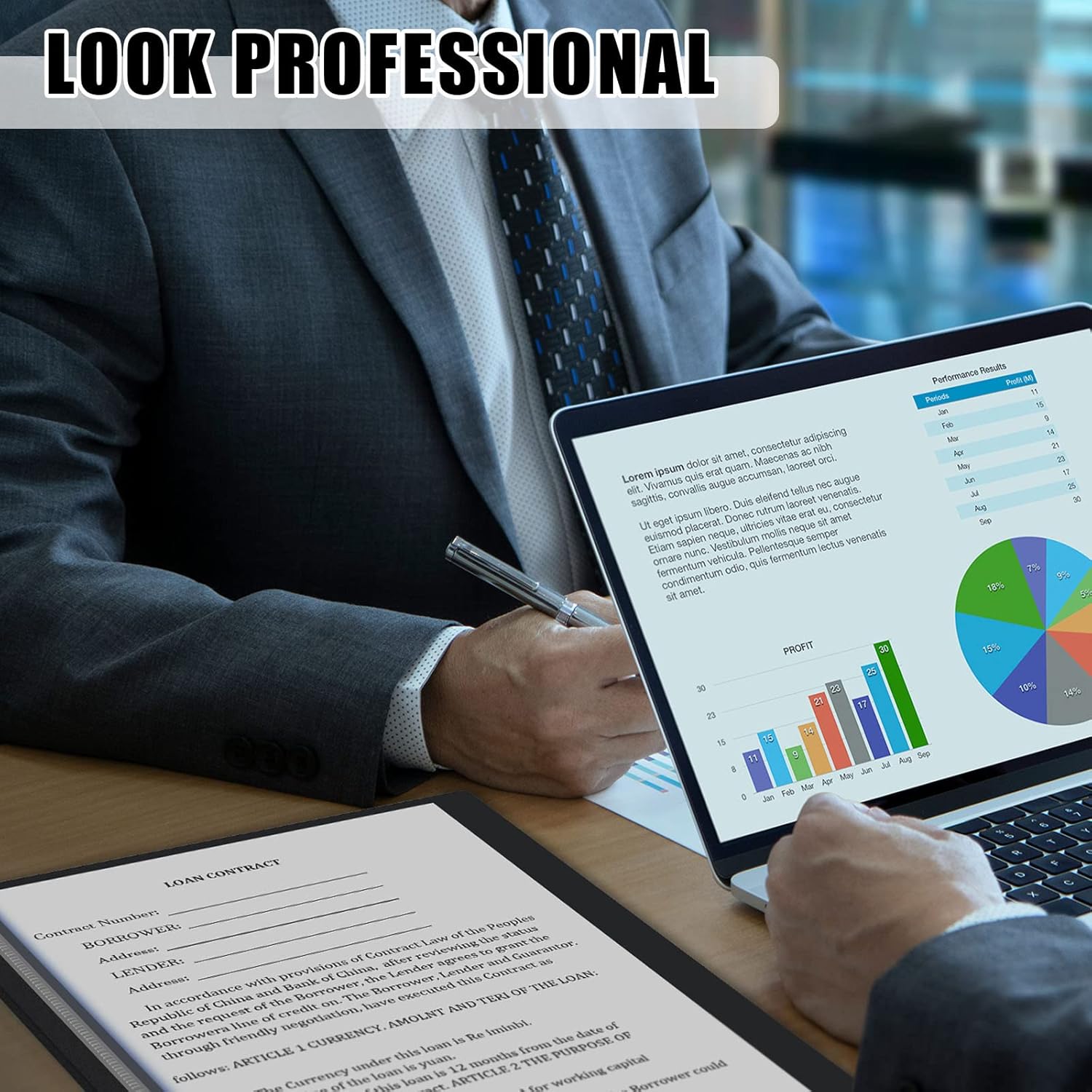 Teling 150 portadas de informes de plástico con 3 puntas, carpeta frontal transparente de currículum vitae para informes comerciales, carpetas de
