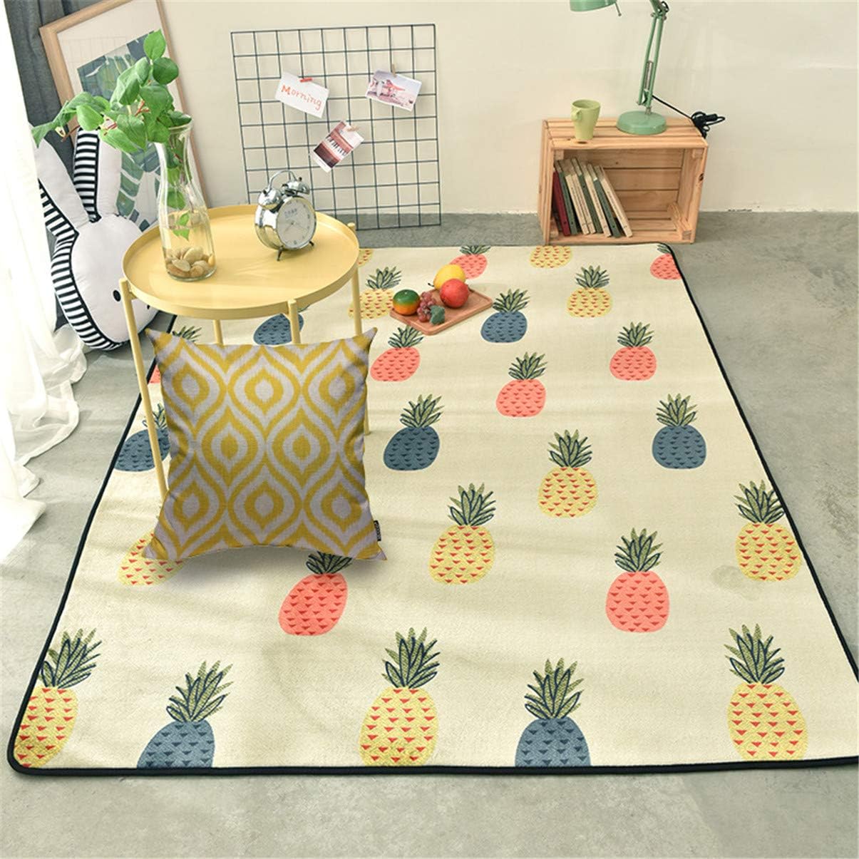 Mugod Funda de almohada geométrica amarilla con fondo retro sin costuras en patrón moderno de Ikat, funda de almohada cuadrada decorativa para el