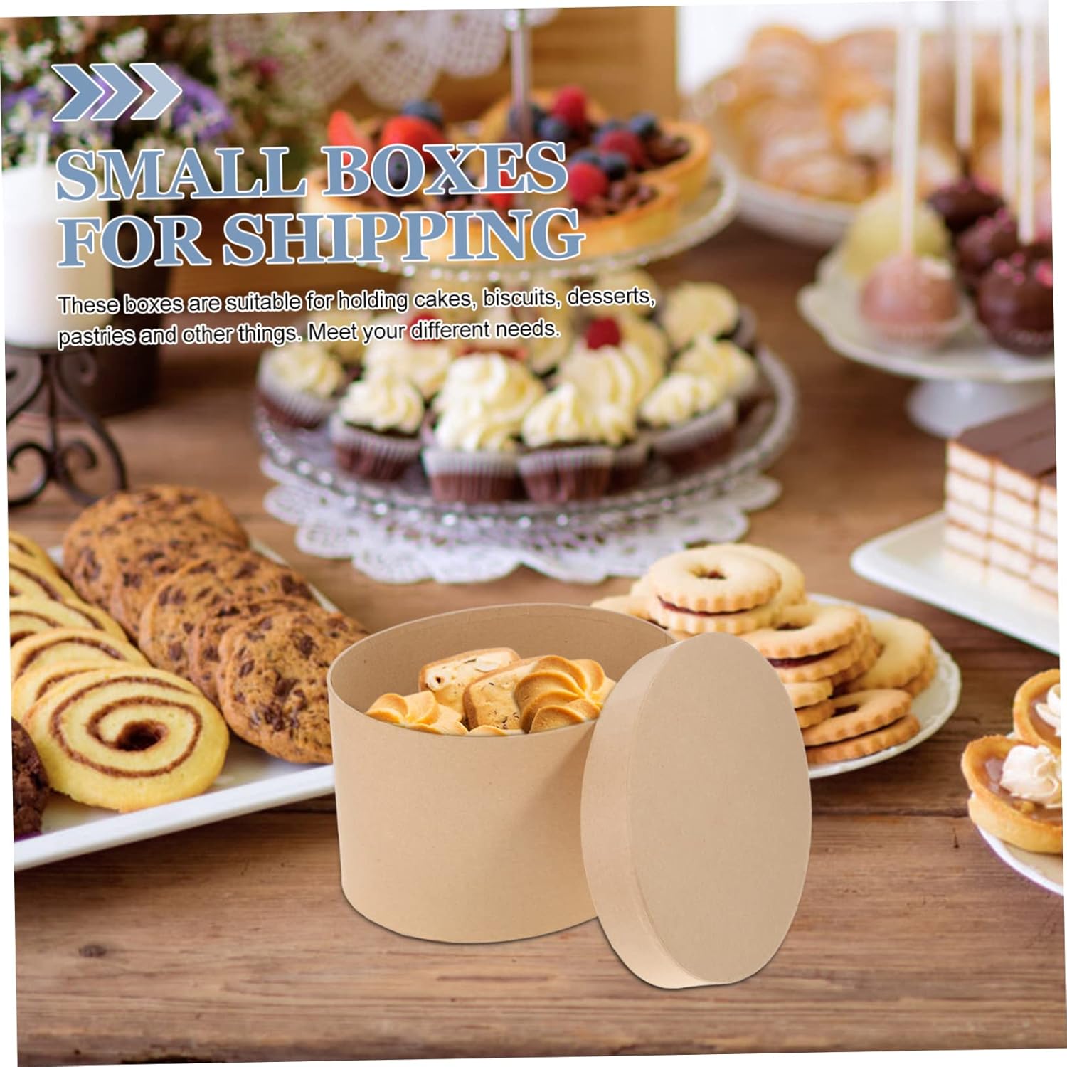Ciieeo Contenedores de regalo de galletas 2 unids cartón ovalado regalo de dama de honor pastel caja de regalo de dama de honor cajas de regalo