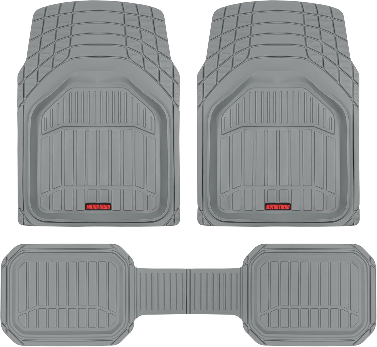 Motor Trend 943-GR FlexTough Defender – Tapetes para vehículos de gran profundidad, resistentes, de contorno, para todo tipo de clima, pueden