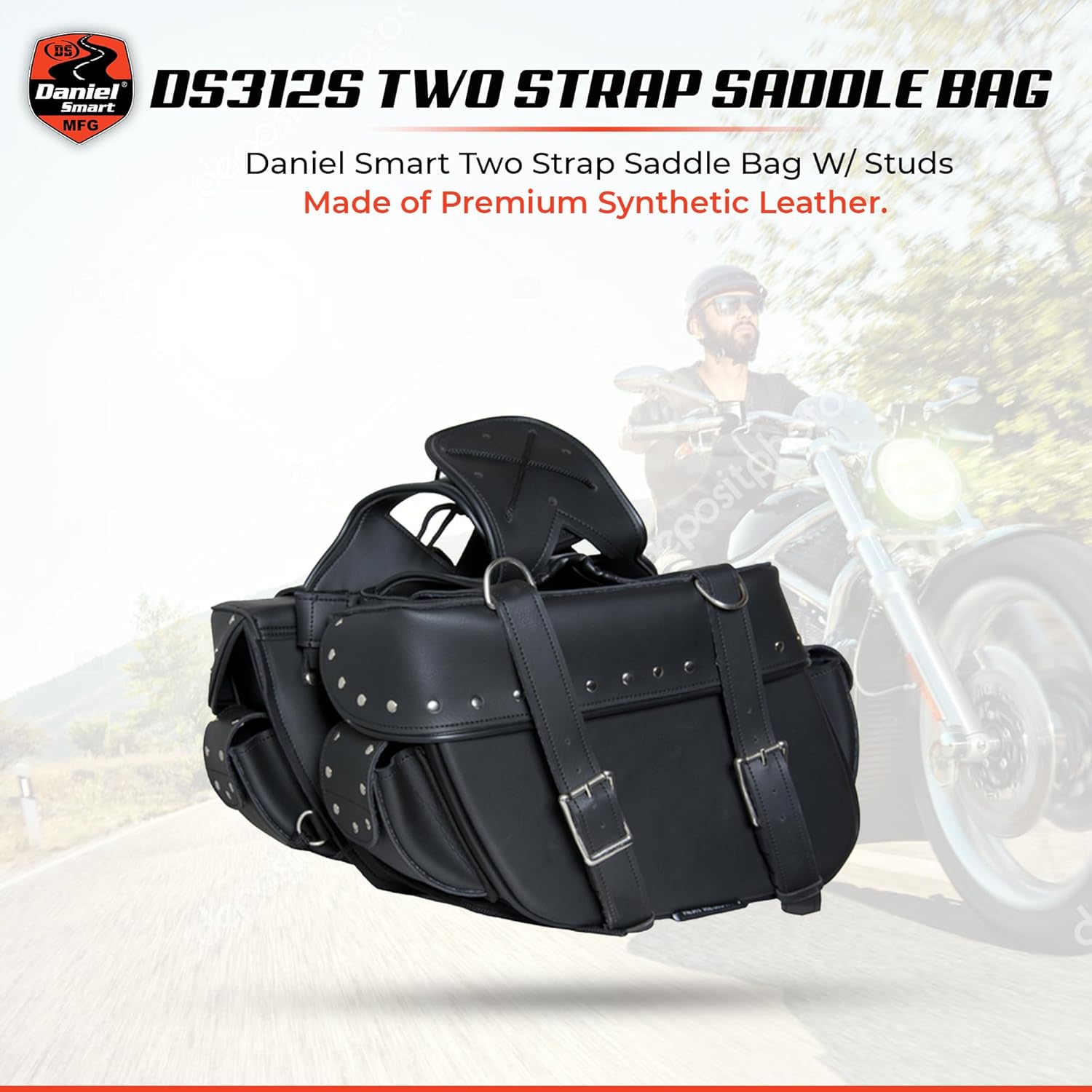 Daniel Smart – Bolsa para sillín de motocicleta, impermeable y duradera, piel sintética de alta calidad con resistente al calor en la parte inferior