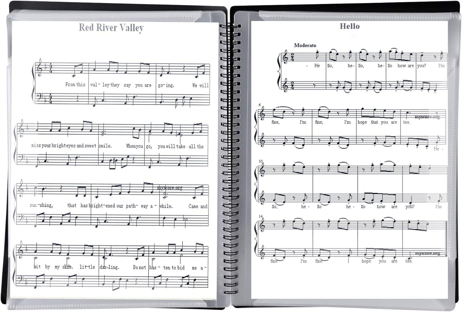 Carpeta de hojas de música para escribir con espiral, músicos con temática de claves agudas para piano coro, tienda de papel, lectura de salmos,
