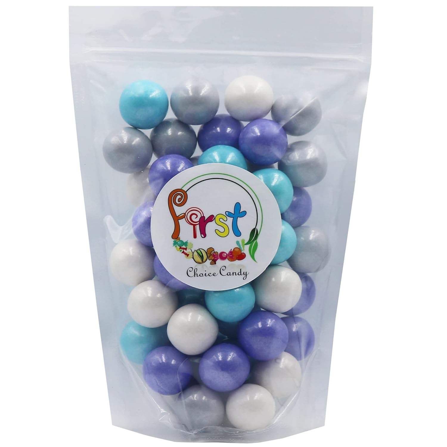 FirstChoiceCandy Bolas de goma grandes de 1 pulgada, bolas de goma grandes de una pulgada de todos los sabores (2 libras (paquete de 1), mezcla de