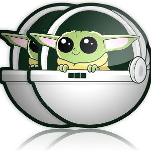 Baby Yoda – Calcomanías de auto (paquete de 2) súper lindas calcomanías mandalorianas para tu automóvil, camión o laptop Baby Yoda – Calcomanías de auto (paquete de 2) súper lindas calcomanías mandalorianas para tu automóvil, camión o laptop