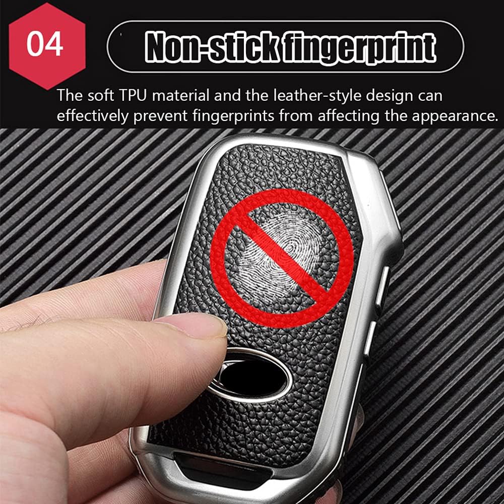 Gran suerte TPU – Funda protectora para llave de coche, con llavero (rojo) para Kia Soul (2020-2022) Forte (2019-2021) Telluride (2020-2021)