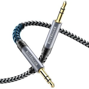 BlueRigger Cable de audio estéreo de 0.138 in (3 pies, conector chapado en oro de 24 quilates, cable auxiliar, macho a macho, sonido de alta BlueRigger Cable de audio estéreo de 0.138 in (3 pies, conector chapado en oro de 24 quilates, cable auxiliar, macho a macho, sonido de alta