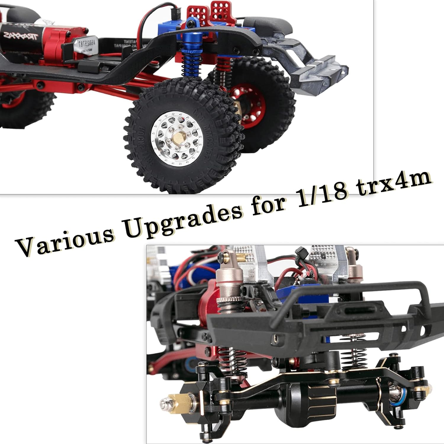 Rcarmumb RC Upgrades – Piezas para 118 TRX4M, bloques de dirección de latón para nudillos y ruedas, cubos C para 118 TRX4M RC Crawler, latón