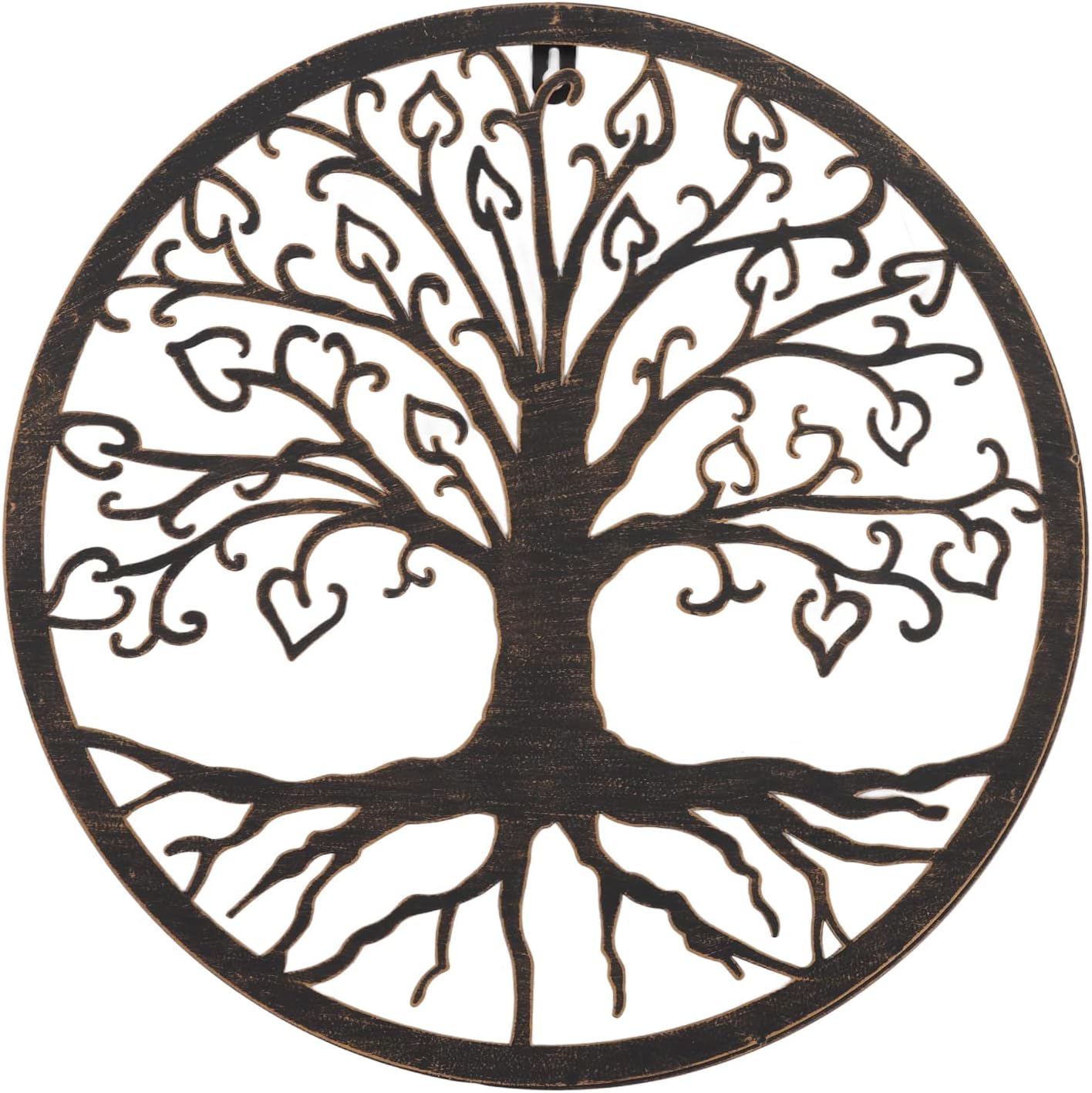 Decoración de pared de árbol, árbol de pared de metal con forma de árbol para oficina para sala de estar para dormitorio