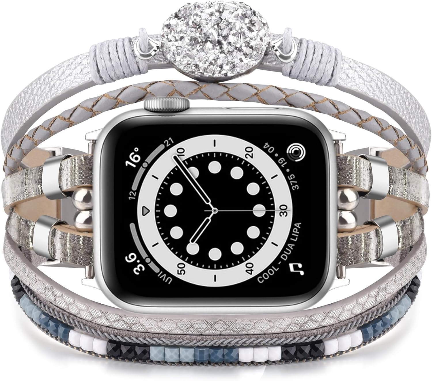 V-MORO Pulsera bohemia con cuentas compatible con Apple Watch Band de 1.575 pulgadas1.614 pulgadas1.496 pulgadas Series 9 8 7 SE Series 654 para
