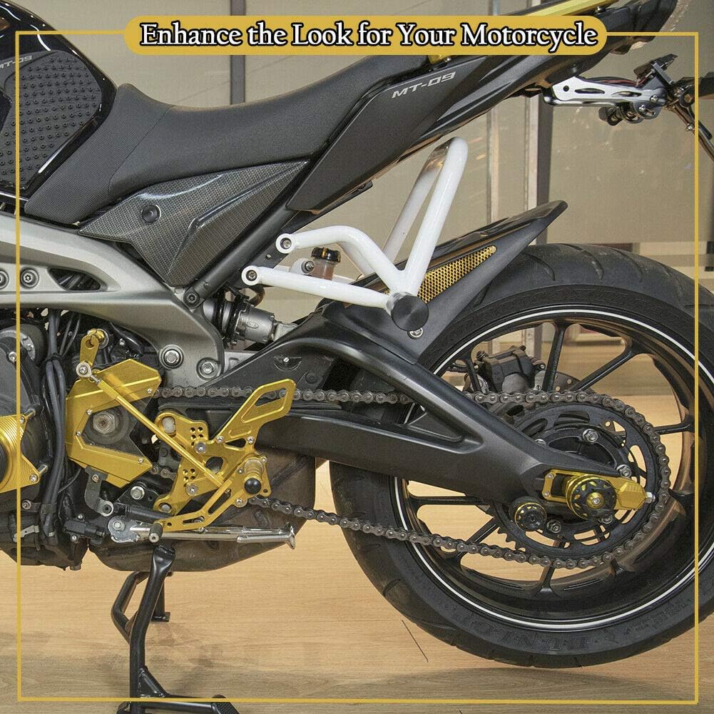 Juego de soportes de reposapiés ajustables CNC para motocicleta, para reposapiés de pasajero, para Y.a.maha MT FZ 09 MT-09 FZ-09 MT09 FZ09